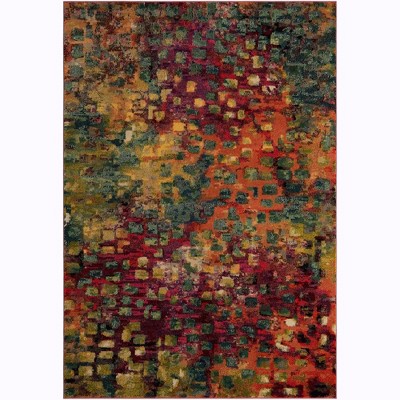 Jardin 6' x 9' Multicolor Abstract Synthetic Area Rug