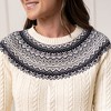 Hope & Henry Women's Organic Long Sleeve Fair Isle Cable Raglan Sweater, Ivory City Cable Intarsia, X-Small - 2 of 4
