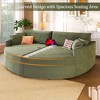 Upholstered Loveseat Sofa Couch Oversized Double Chaise Lounge Sofa Bed with USB Ports & Pillows - ModernLuxe - 3 of 4