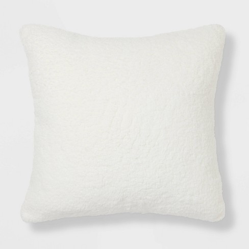 Solid Sherpa Throw Pillow - Threshold™ - image 1 of 4