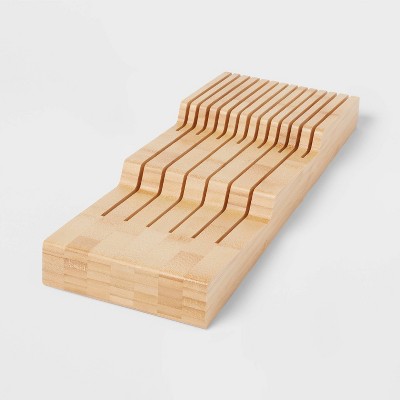 Bamboo In Drawer Knife Organizer Yellow - Brightroom™ : Target