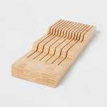 Bamboo In Drawer Knife Organizer Yellow - Brightroom™