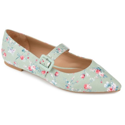 Journee Collection Womens Karissa Buckle Pointed Toe Mary Jane Flats ...