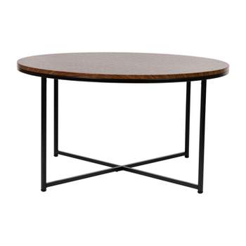 Flash Furniture Hampstead Collection Coffee Table - Modern Laminate Accent Table with Crisscross Frame
