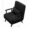 AEELLEEA4-in-1 Convertible Sofa Bed - Folding Arm Chair Lounge with 5-Position Adjustable Backrest & Pillow, Space-Saving for Small Spaces, Office - 3 of 4