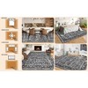 Vintage Machine Washable Area Rug for Living Room Non Slip Distressed Floral Printed Carpet - 3 of 4