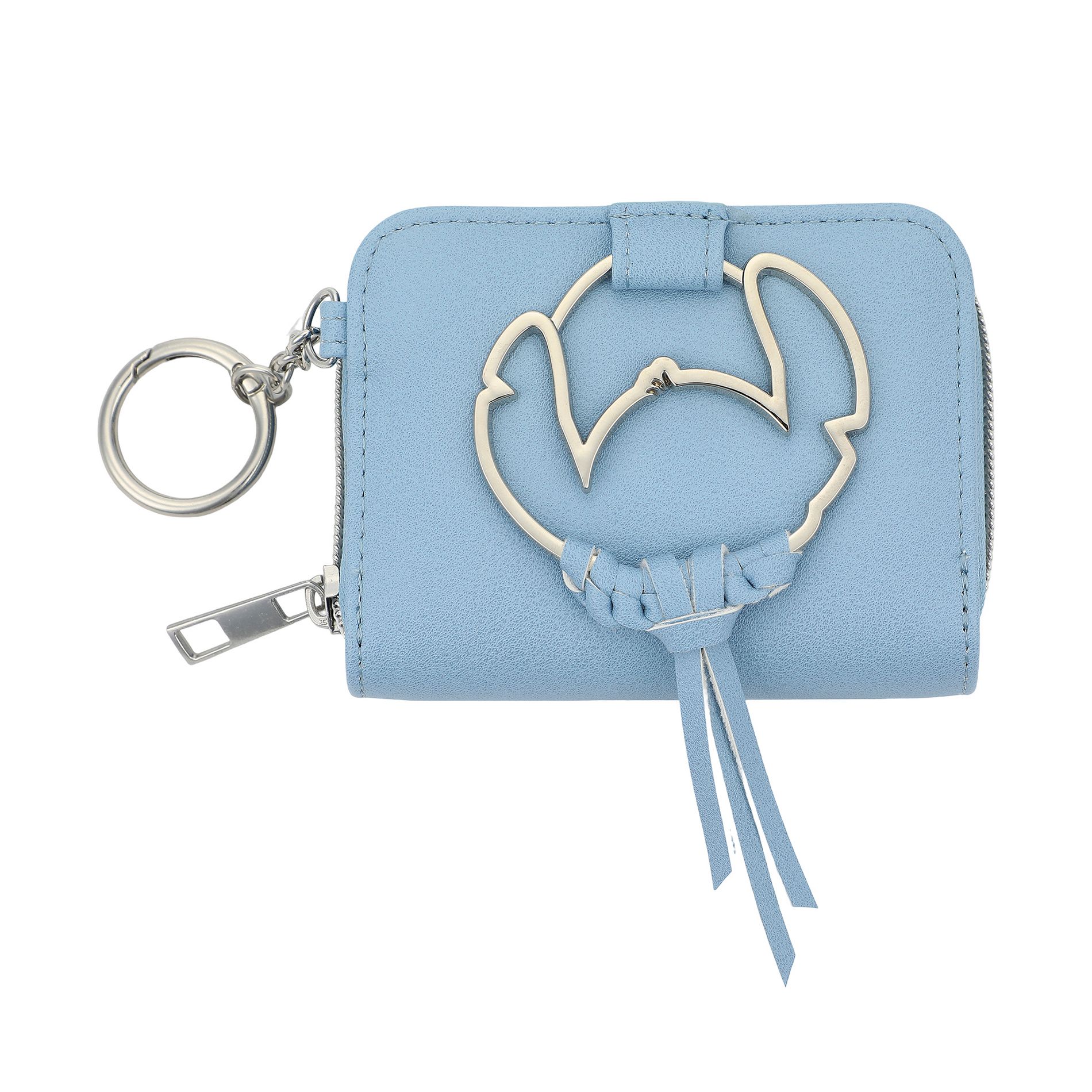 Lilo & Stitch Metal Stitch & Tassel Blue 4.5” Wallet