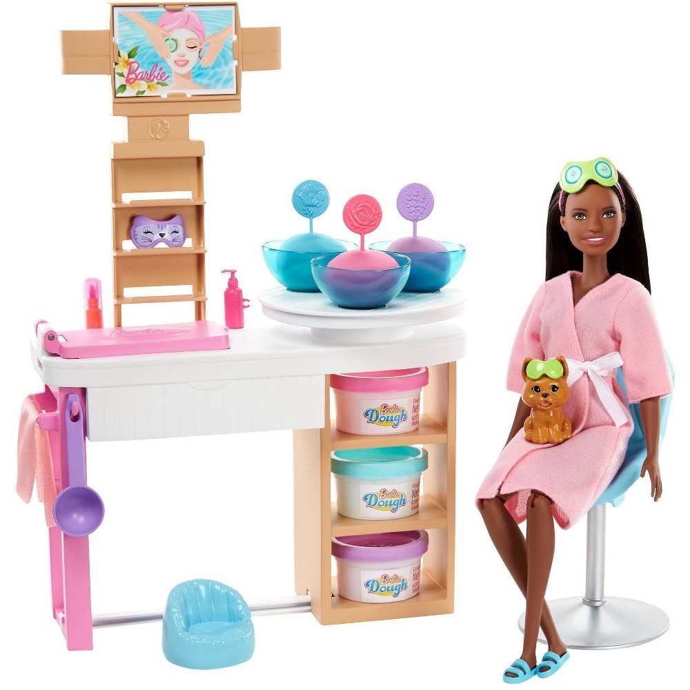 Photos - Doll Barbie Face Mask Spa Day Playset 