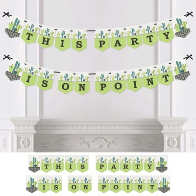 Big Dot of Happiness Prickly Cactus Party - Fiesta Party Bunting Banner - Party Decorations - This Party is On Point