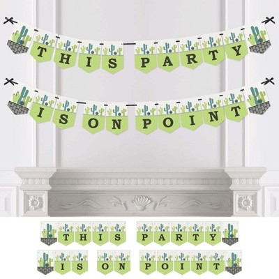 Big Dot of Happiness Prickly Cactus Party - Fiesta Party Bunting Banner - Party Decorations - This Party is On Point