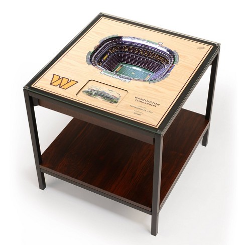 Nfl Washington Commanders 25-layer Stadiumviews Lighted End Table : Target