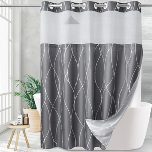 BAGOKIE 3-IN-1 Shower Curtain and Liner Set - 1 of 4