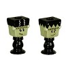 Transpac Dolomite Frankenstein Candle Holders Set of 2 Multicolor Ceramic Halloween Decor for Tabletop and Mantel - 4 of 4
