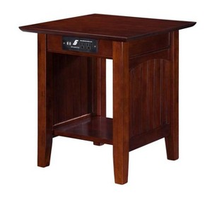 AFI Furnishings Nantucket End Table with Charging Station in Walnut - 1 of 4
