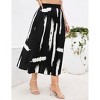 Coolmee Womens Plus Size Maxi Skirt Long Shirring Pleated Skirts Elastic High Waisted A Line Skirts - 4 of 4