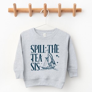The Juniper Shop Spill The Tea Sis Boat Toddler Sweatshirt - 1 of 4
