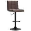vidaXL Bar Stools 2 pcs Taupe Fabric - 3 of 4