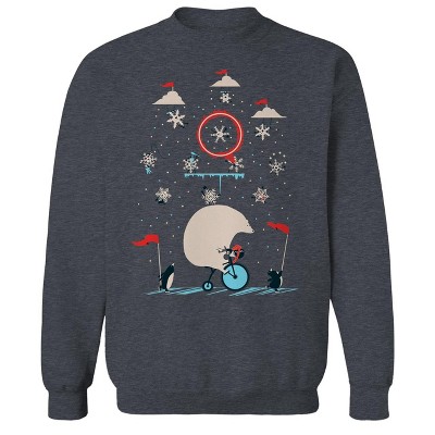 Rerun Island Men's Arctic Circus Long Sleeve Graphic Cotton Sweatshirt