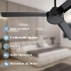 Modern Ceiling Fans without Lights 52 Inch Ceiling Fan No Light with Remote Outdoor Ceiling Fans for Patios Bedroom DC Motor Reversible 3 Blades Timer - 4 of 4