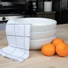 Arkwright Kitchen Dishcloths (12 Pack), Cotton, 12x12 in., Windowpane Stripes - 4 of 4