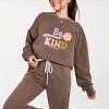 Simply Sage Market S.W.Smiley Be Kind Smiley Face Lightweight Garment Dyed Sweatshirt - 2 of 4