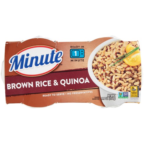 Minute Rice Gluten Free To Serve Brown Rice & Quinoa Cups -2ct : Target