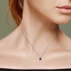 EVERLY JEWELRY | Sterling Silver Pendant with Gemstone and Created Gemstone – Multiple Stone Options - 4 of 4