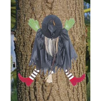 Halloween Express  24 in Tree Trunk Crashing Witch Decoration