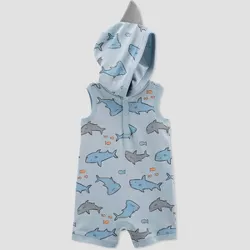 Carter's Just One You® Baby Boys' Fish Hooded Romper - Blue 6M