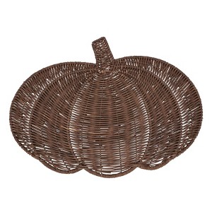 Saro Lifestyle Fall Harvest Rattan Pumpkin Placemat (Set of 4) - 1 of 4