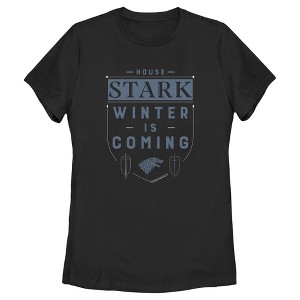 Women's Game of Thrones Winter Is Coming House Stark Badge T-Shirt - 1 of 4
