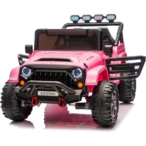 24V Ride on Toys for Kids, 2 Seater Electric Ride on Car w/Remote Control, 4 Powerful Motors, 4WD/2WD, 3 Speeds, Bluetooth, for Kids Toddler - 1 of 1