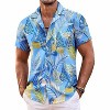 COOFANDY Hawaiian Shirt Short Sleeve Button Down Shirts Camp Collar Shirt - 3 of 4
