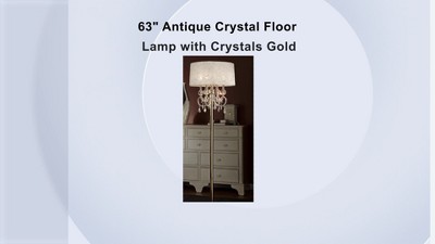 21" White Crystal Chandelier with Barocco Shade
