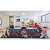 Deerlux 6 ft. Social Distancing Colorful Kids Classroom Seating Area Rug, Starry Sky Design - 4 of 4