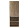 Vynxaria  Oak Wall Cabinet with Single Door, Two Interior Shelves, and Smoke Particle Board Melamine Finish - Stylish Storage Solution for Any Room - 4 of 4
