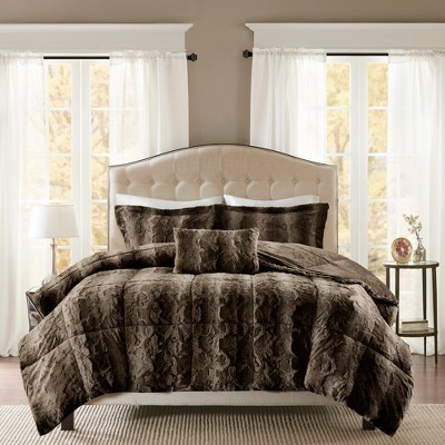 faux fur bed throw