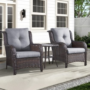 Gymojoy Outdoor Patio Chair with Table High Back Club Chair - 1 of 4