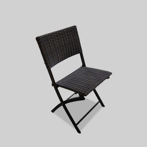Monroe Wicker Patio Folding Chair Brown Threshold Target