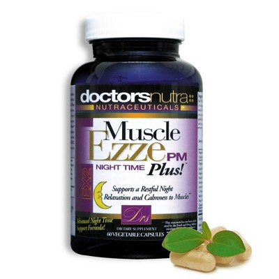 Doctors Nutra Nutraceuticals Muscle Ezze PM Plus Night Time Capsules With Magnesium, Valerian and Melatonin - Gluten-Free - 60 Capsules