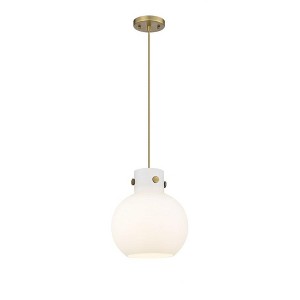 Innovations Lighting Newton Sphere 1 - Light Pendant in  Brushed Brass - 1 of 1