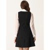 INSPIRE CHIC Women's Double Breasted Decor A-Line Pinafore Suspender Dress - 3 of 4