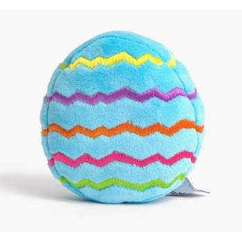 Midlee Plush Easter Egg Dog Toy- Blue