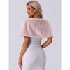 Allegra K Women's Party Elegant Faux Fur Full-Lined Wrap Shrug - 4 of 4