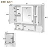 NicBex Wall Mounted Bathroom Storage Cabinet,35'' x28'' Medicine Cabinet with Mirror and Open Shelves for Bathroom - 3 of 4