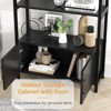 Arched Bookshelf, Bookcase Display Racks Tall Standing Bookshelves, 4 Tier Book Shelf Board and Studry Metal Frame, Accent Bookshelf for Living Room - 4 of 4