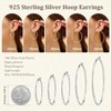 Sterling Silver Hoop Earrings, Lightweight for Women Fashionable, Simple and Trendy Styles, Low Allergy - 4 of 4