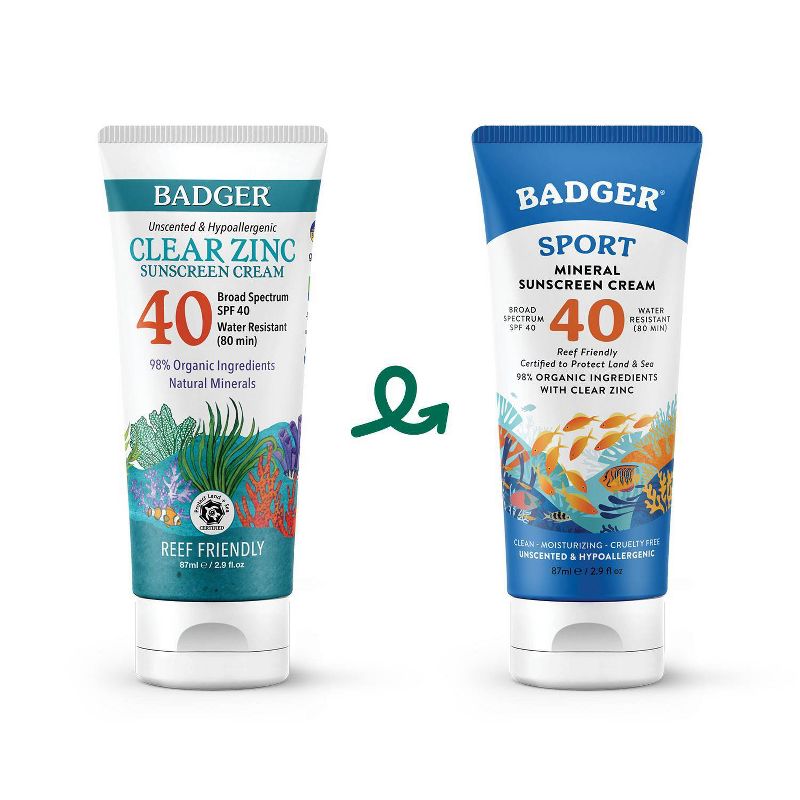 Badger Sport Mineral Sunscreen Cream - SPF 40 - 2.9 fl oz, 4 of 7