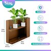 TOAOTBNBO Metal Planters with Removable Shelf, Outdoor Planter with Drainage Holes, Tall Planter Pots for Garden and Porch, Brown - 3 of 4