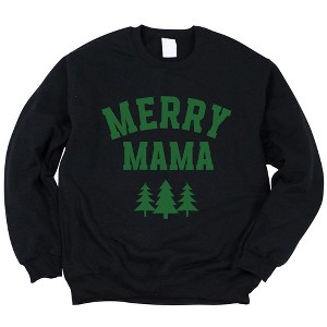 Simply Sage Market Women's Graphic Sweatshirt Merry Mama Pine Tree - 1 of 4